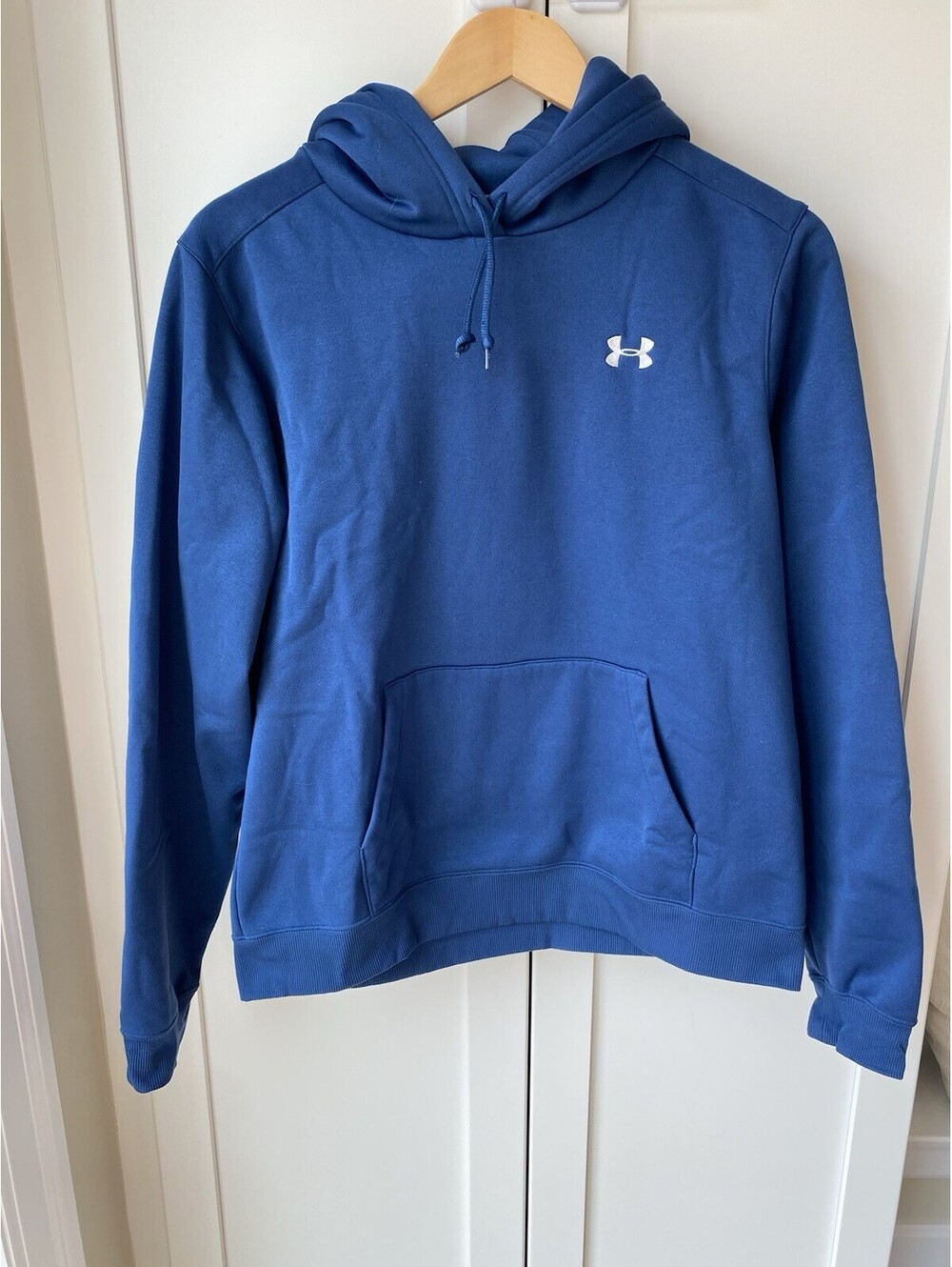UNDER ARMOUR BOYS BLUE LOGO SWEATSHIRT SIZE L EXCELLENT COND